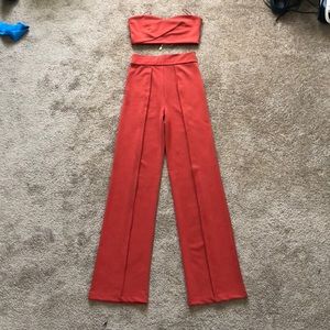 Two piece pant and bandeau set